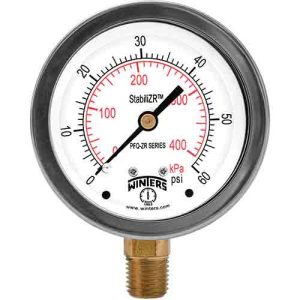 Manómetro Quality Stabilizr PFQ-ZR de acero inoxidable Winters