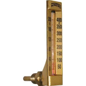 Termómetro TAG de carcasa dorada para HVAC Winters